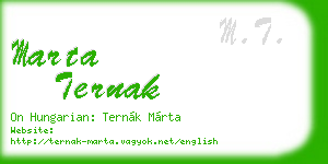 marta ternak business card